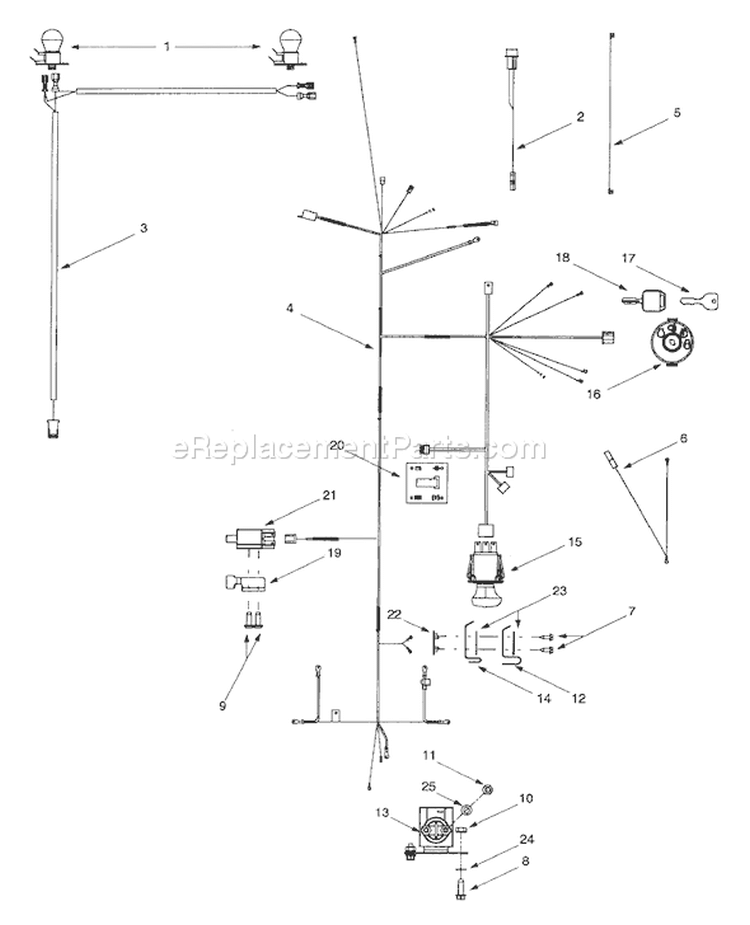 Page D Diagram and Parts List for 13AD624G401 2001 Yard Man Lawn Tractor